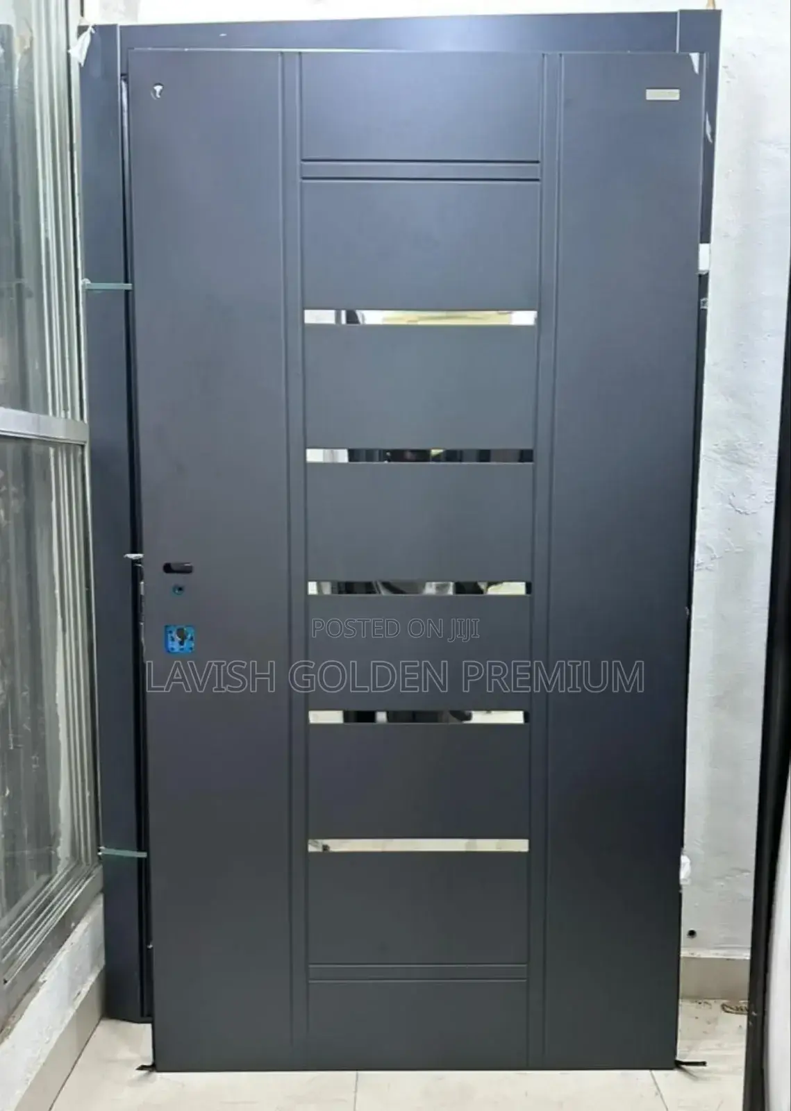 4ft Gray Israeli Steel Door (Single Opening)