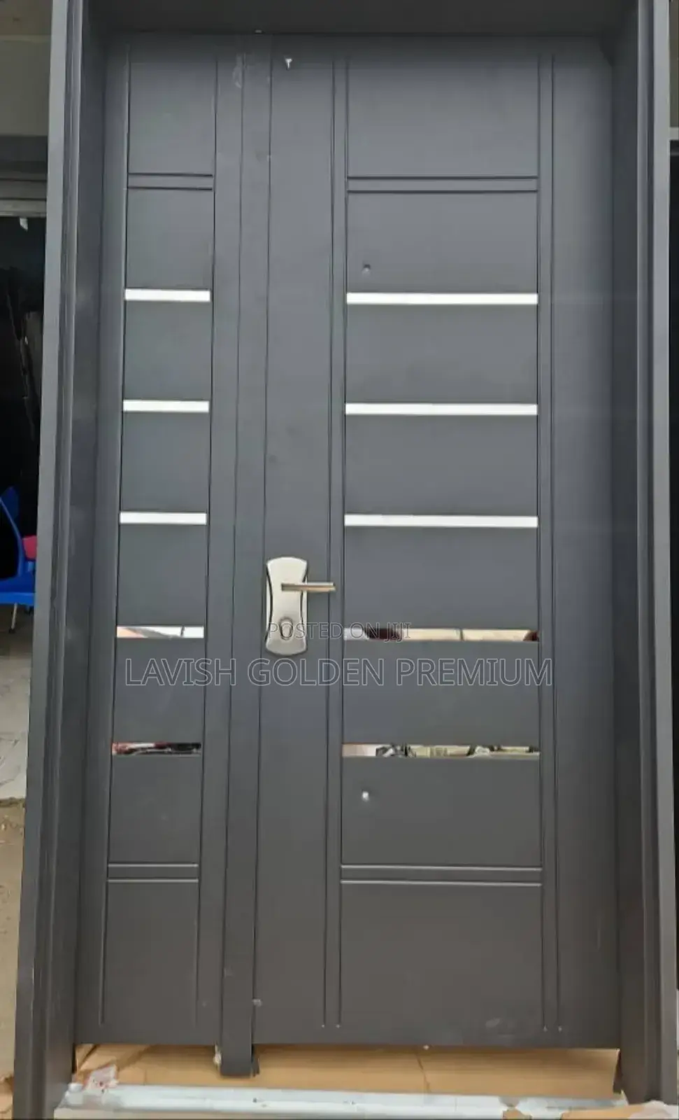 4ft Gray Israeli Steel Security Door