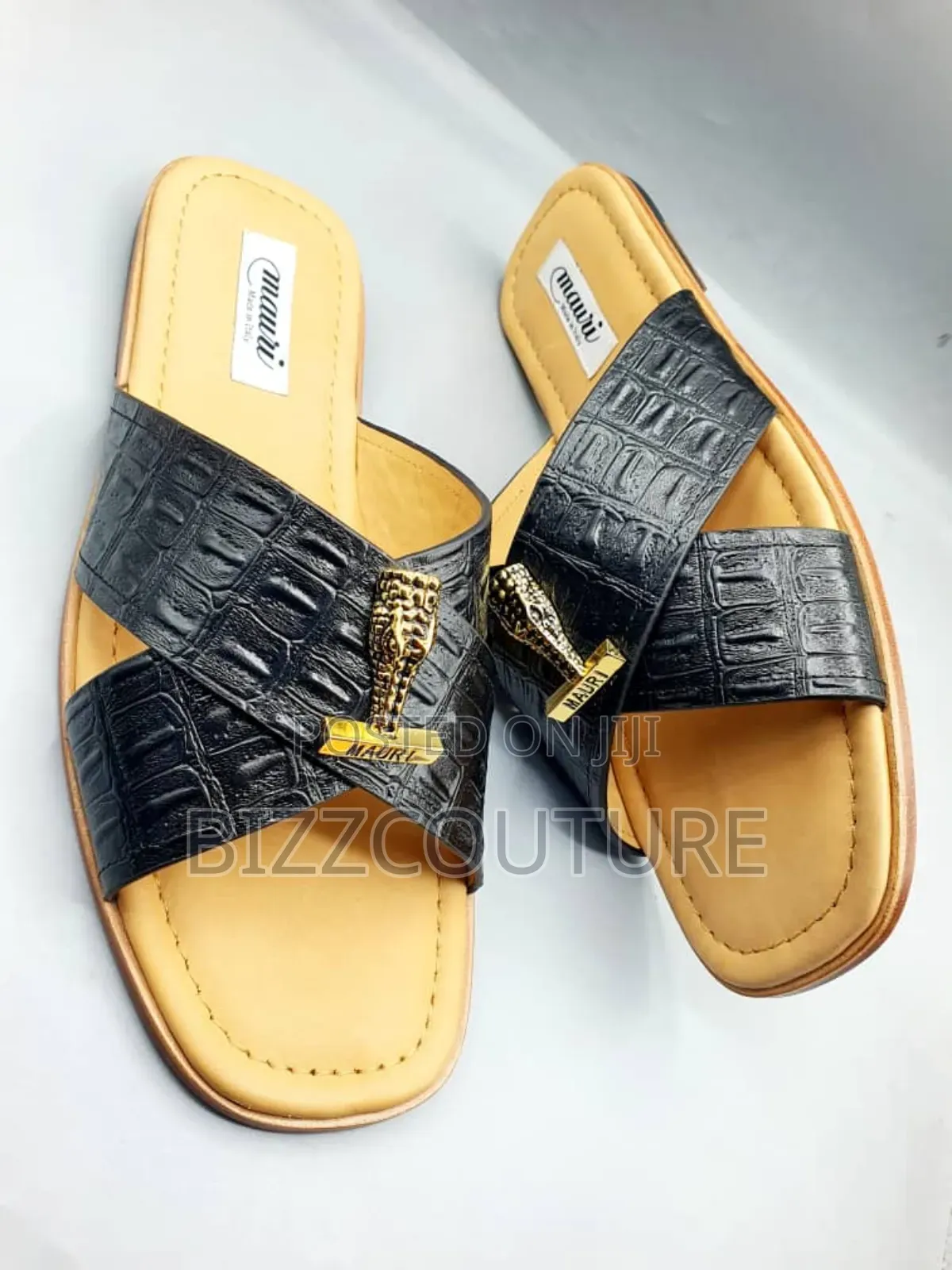 Original Italian Mauri Leather Slippers Available in Store
