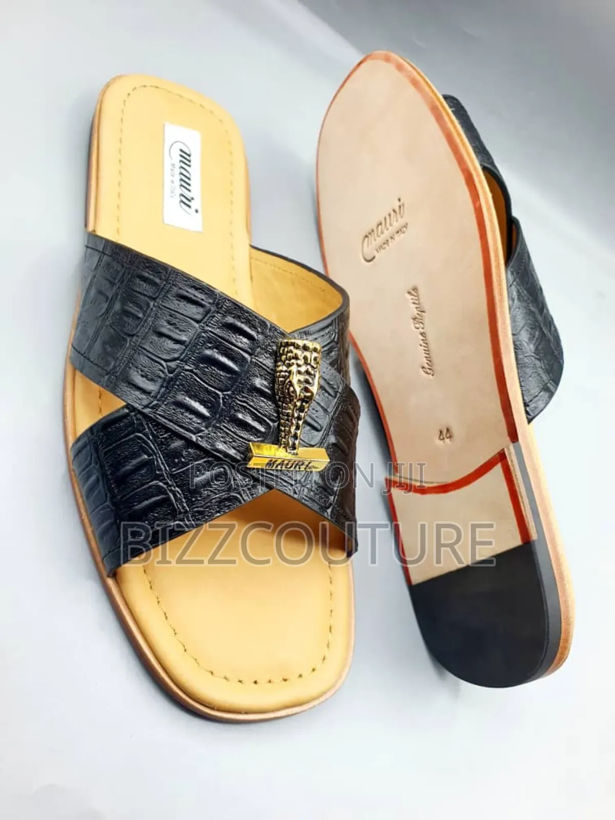 Original Italian Mauri Leather Slippers Available in Store