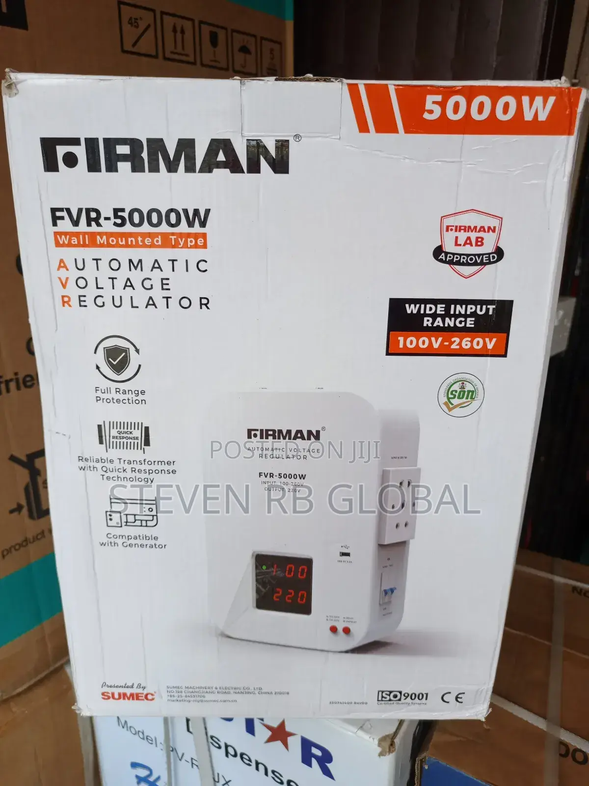 Firman 5000w Wall Mounted Automatic Voltage Stabilizer (Fvr5000w)
