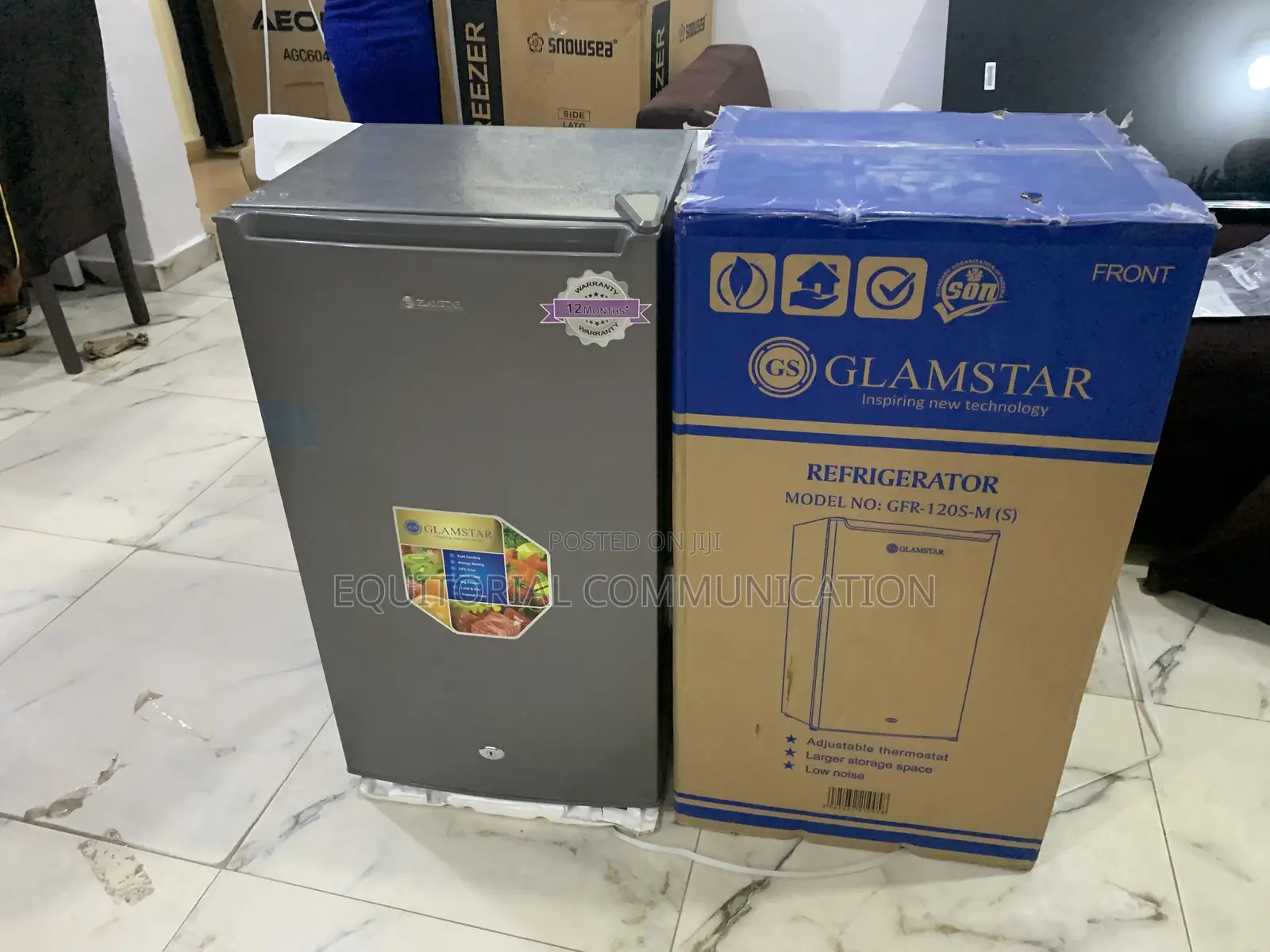 Glamstar GFR-120s-M Fridge With Adjustable Feet Quiet Motor