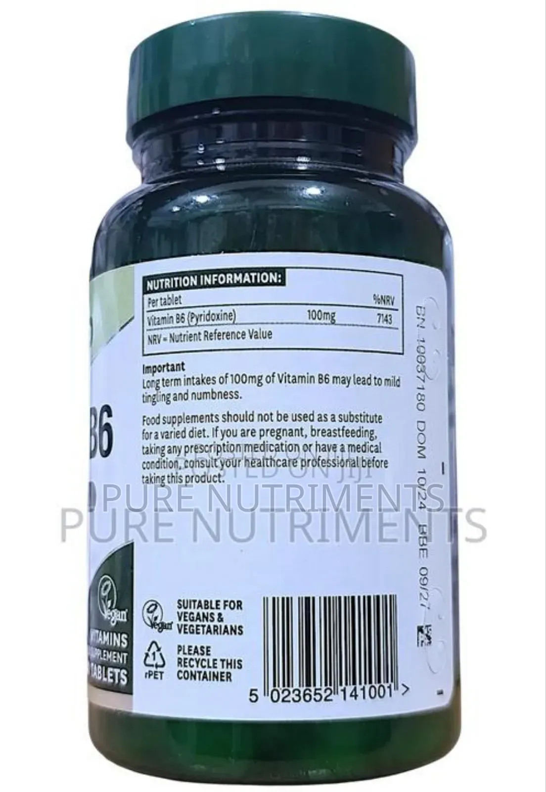 Nature’S Aid Vitamin B6 100mg 100 Tablets_ Brain Health And Metabolism