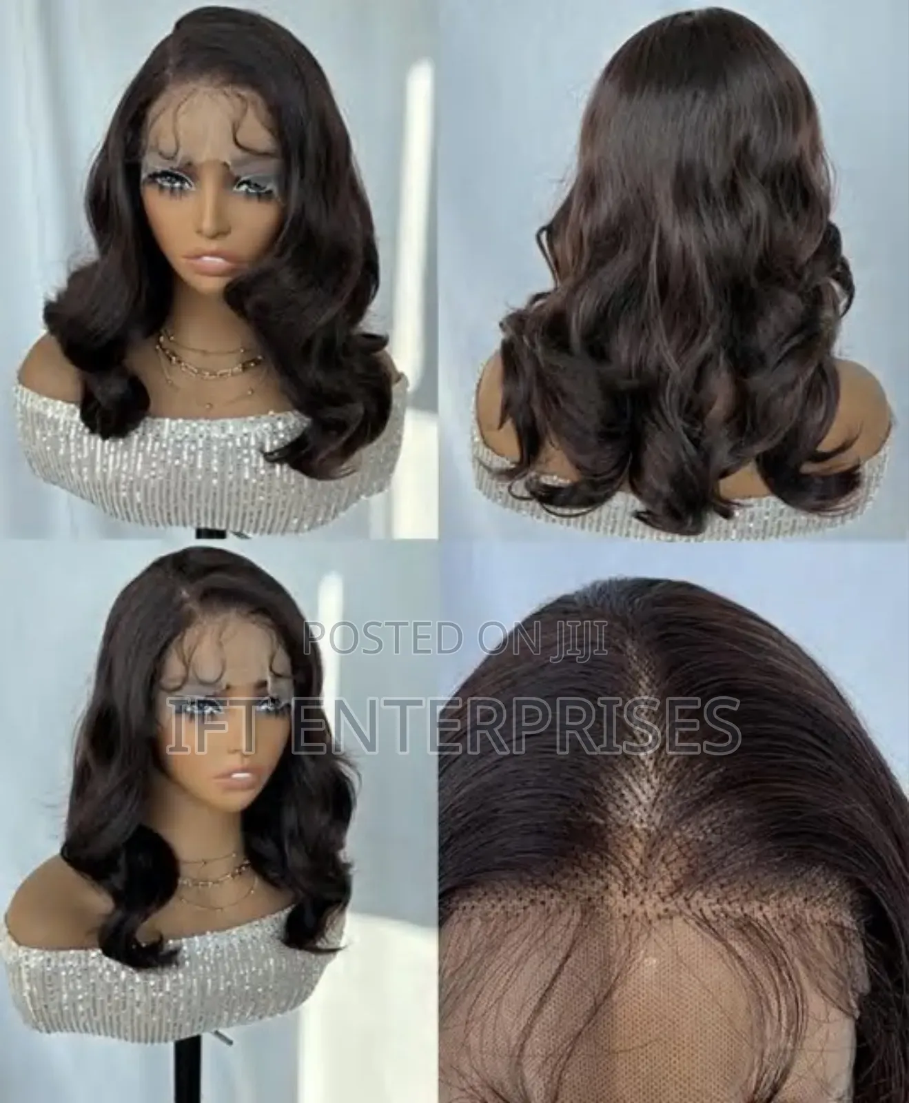 Bouncy Wavy Human Hair Wig 12 Inches