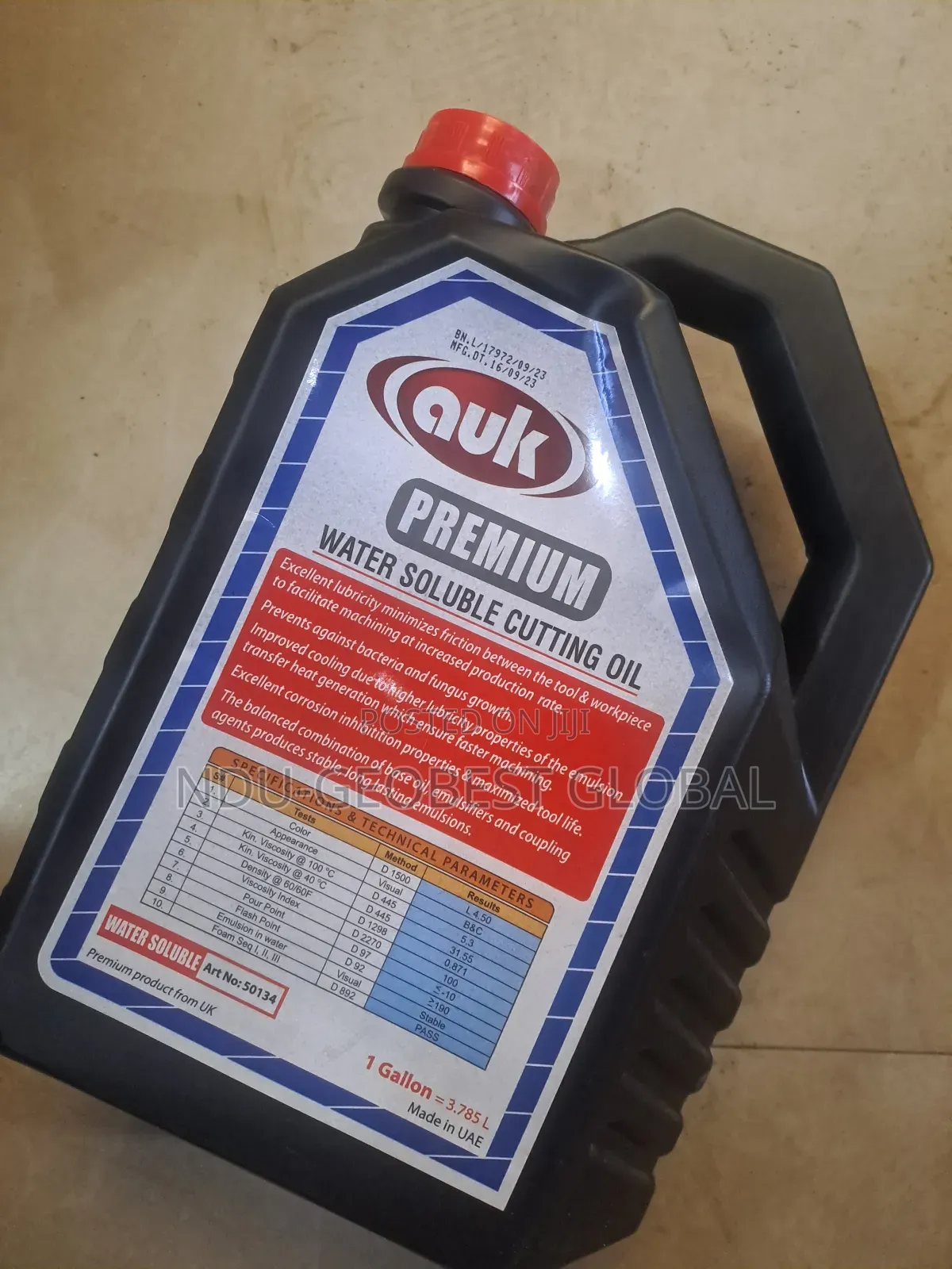 Auk Premium Water Soluble Cutting Oil.