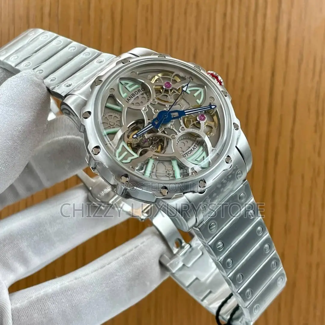 Hanboro Quality Luxury Men Chronograph Chain Strap Wristwatch