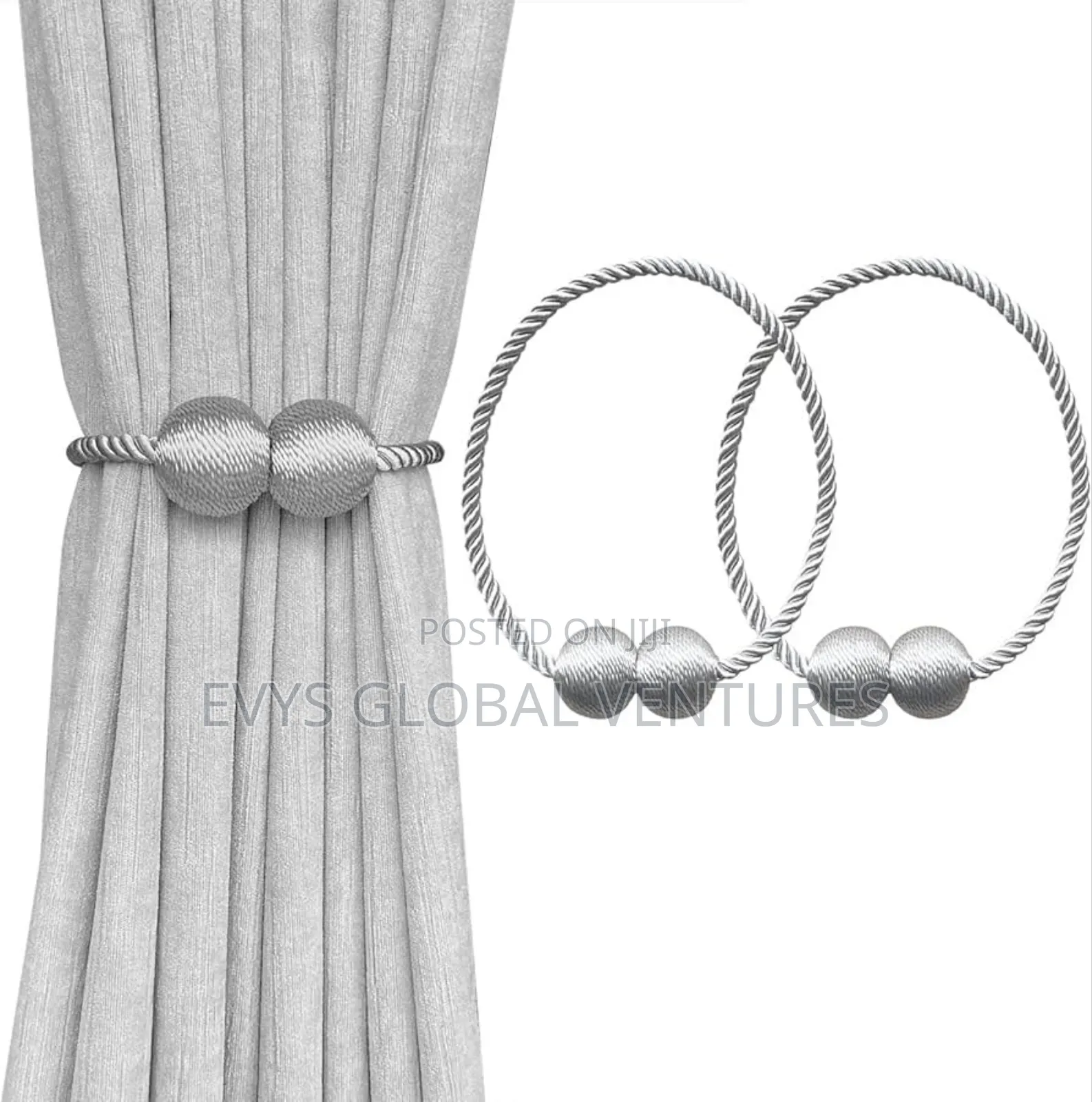Magnetic Curtain Tieback Holder - 1 Pair