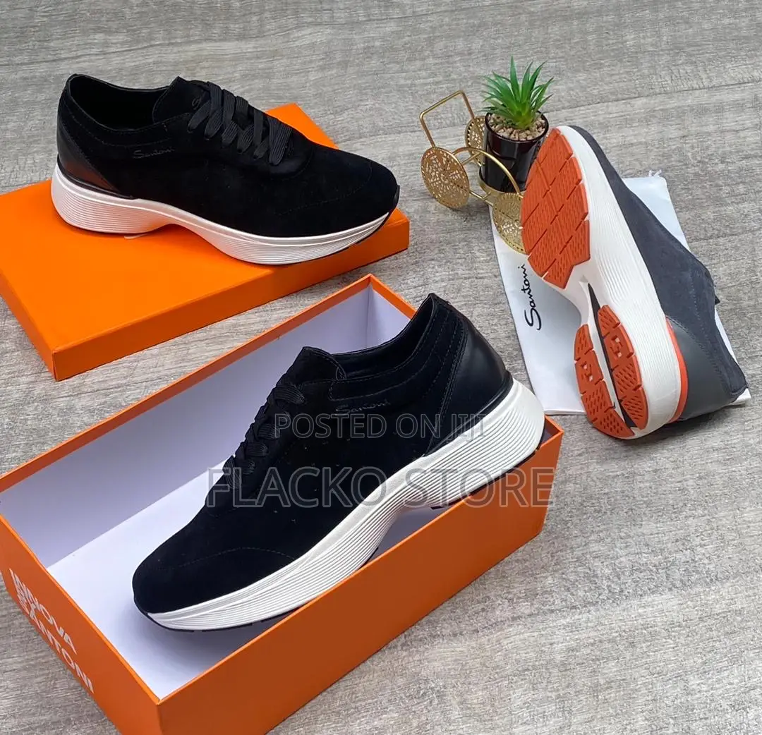 Original Santoni Suede Luxury Sneakers