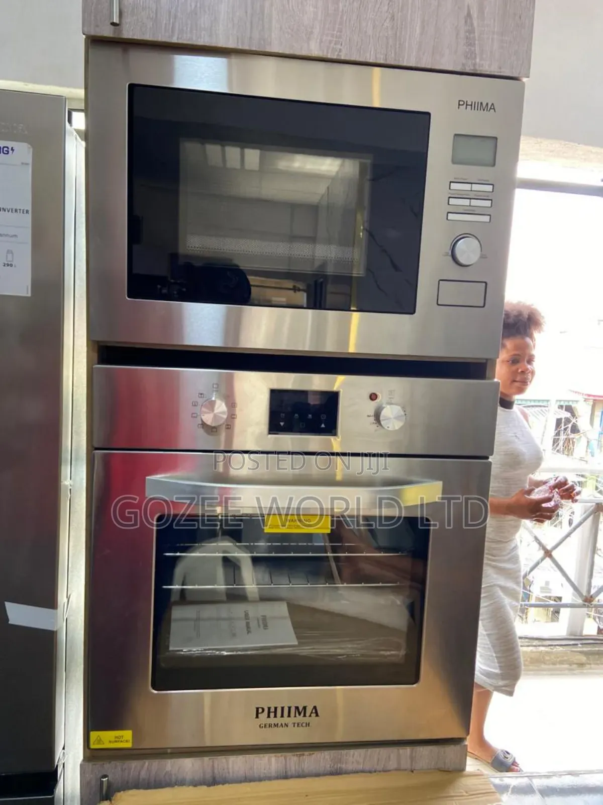 Phima Stainless Electric or Electric and Gas Oven Microwave Combo