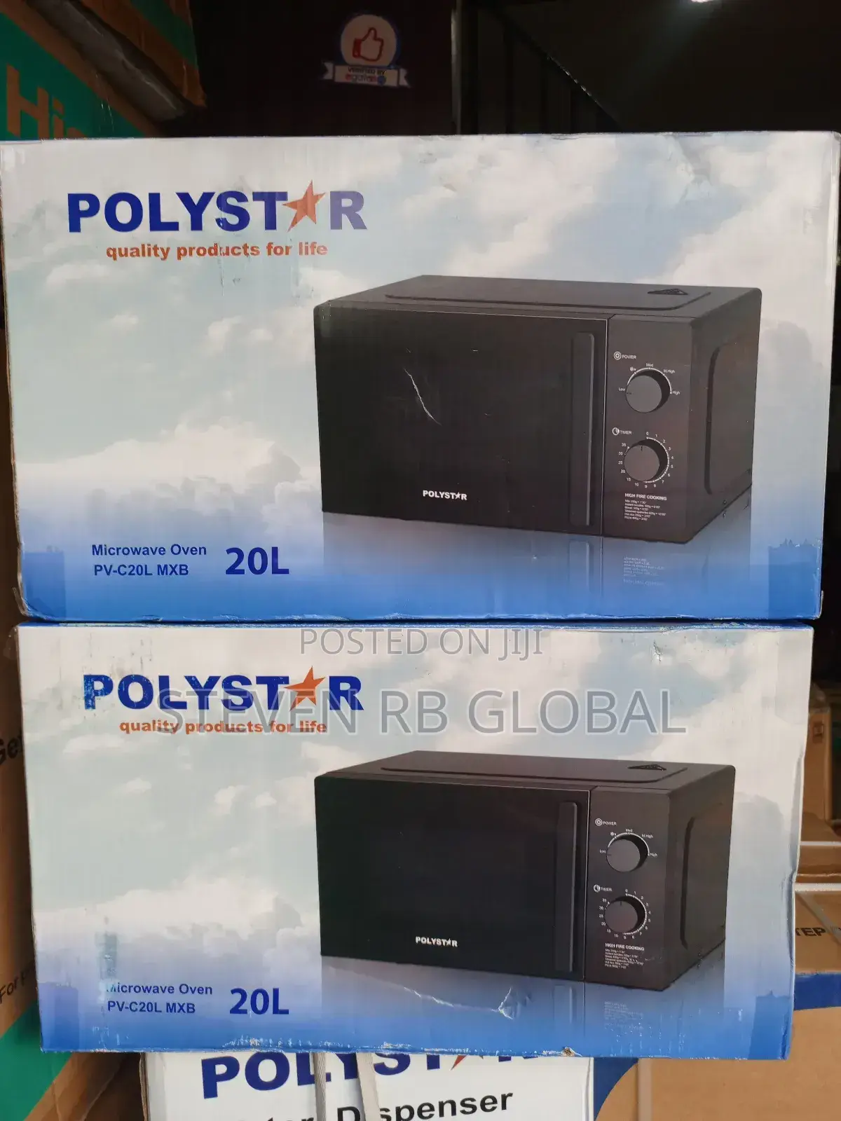 Polystar 20l Manual Solo Microwave Oven (Pv-C20lmxb)