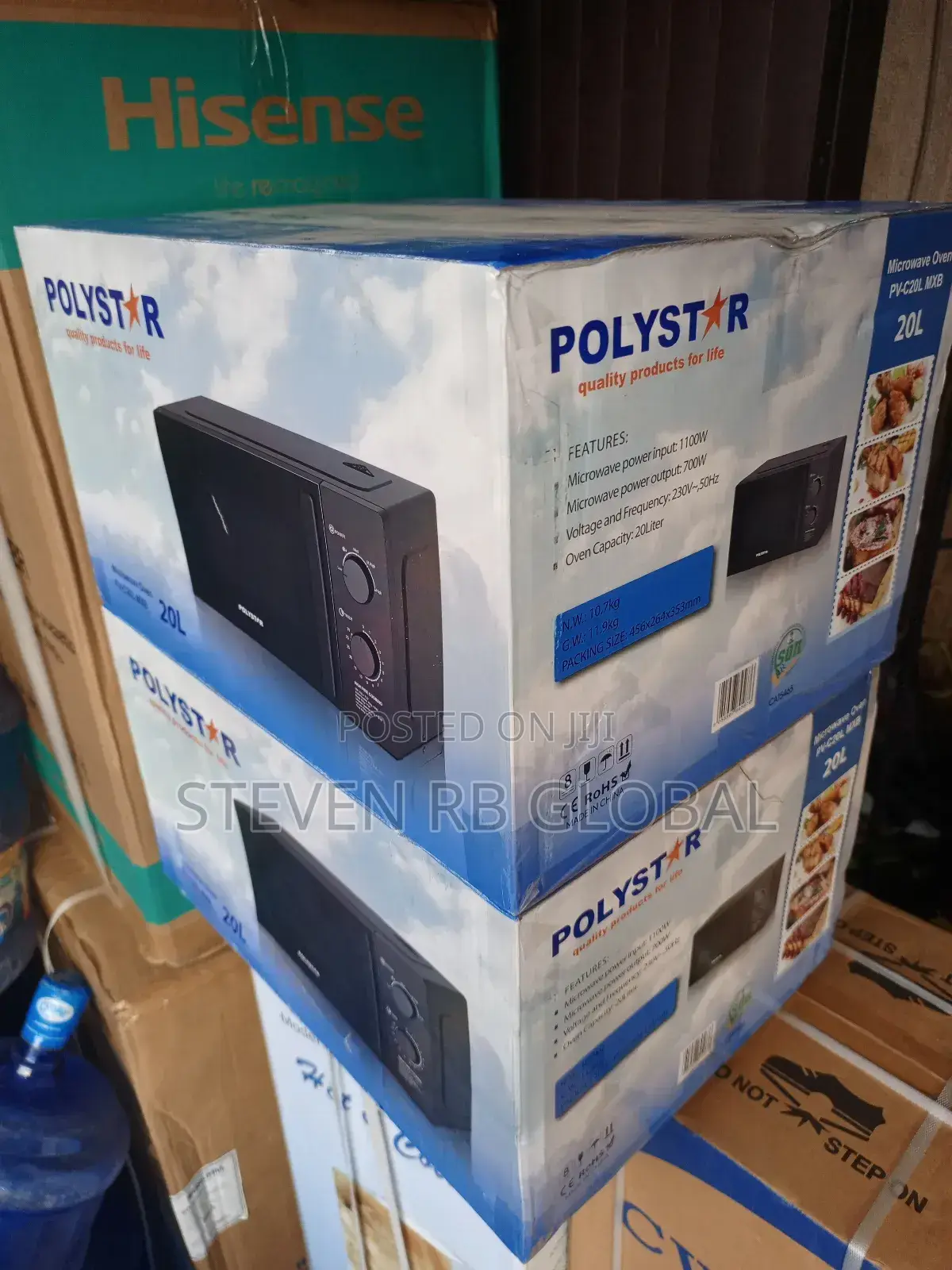 Polystar 20l Manual Solo Microwave Oven (Pv-C20lmxb)