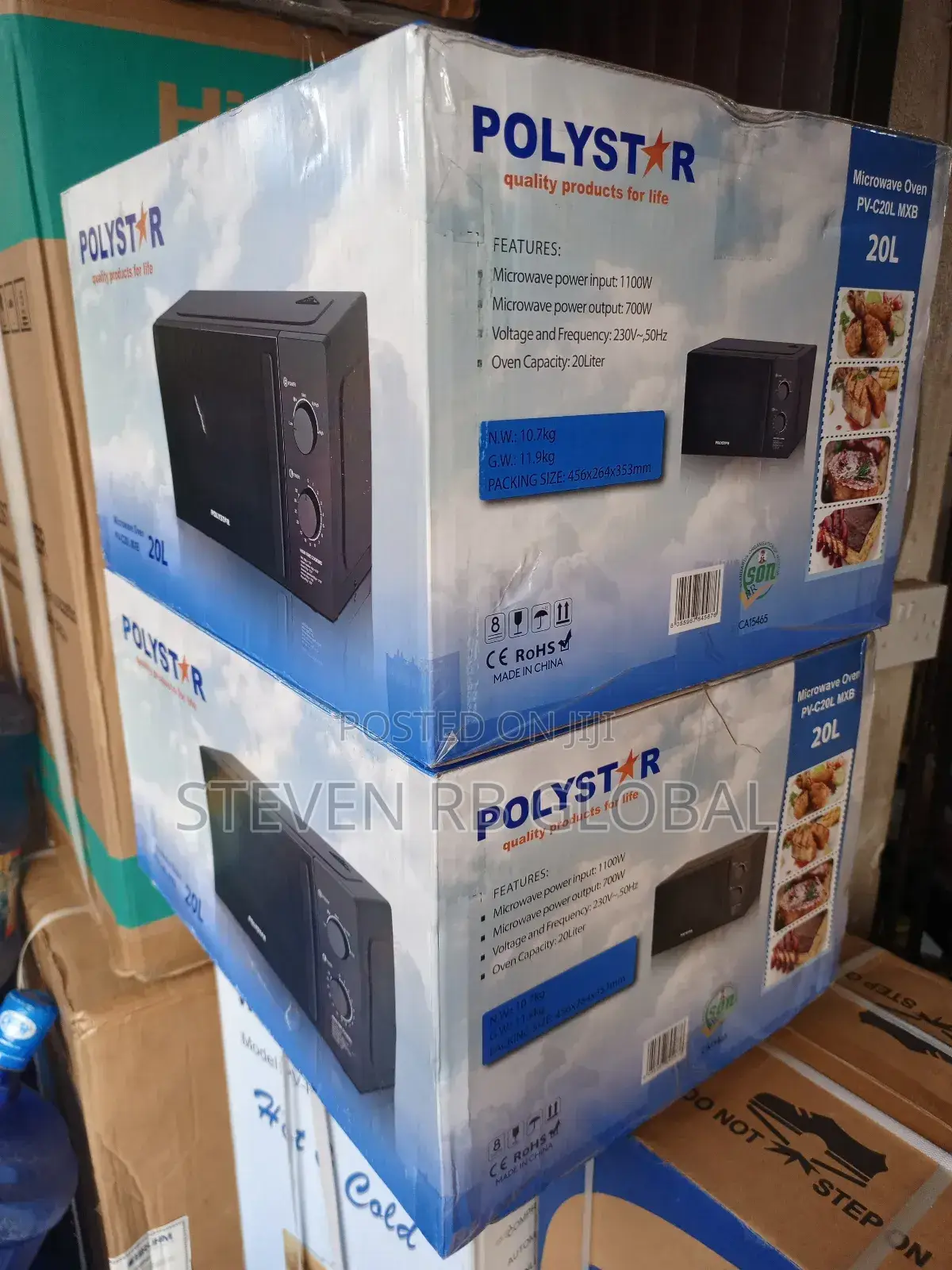 Polystar 20l Manual Solo Microwave Oven (Pv-C20lmxb)