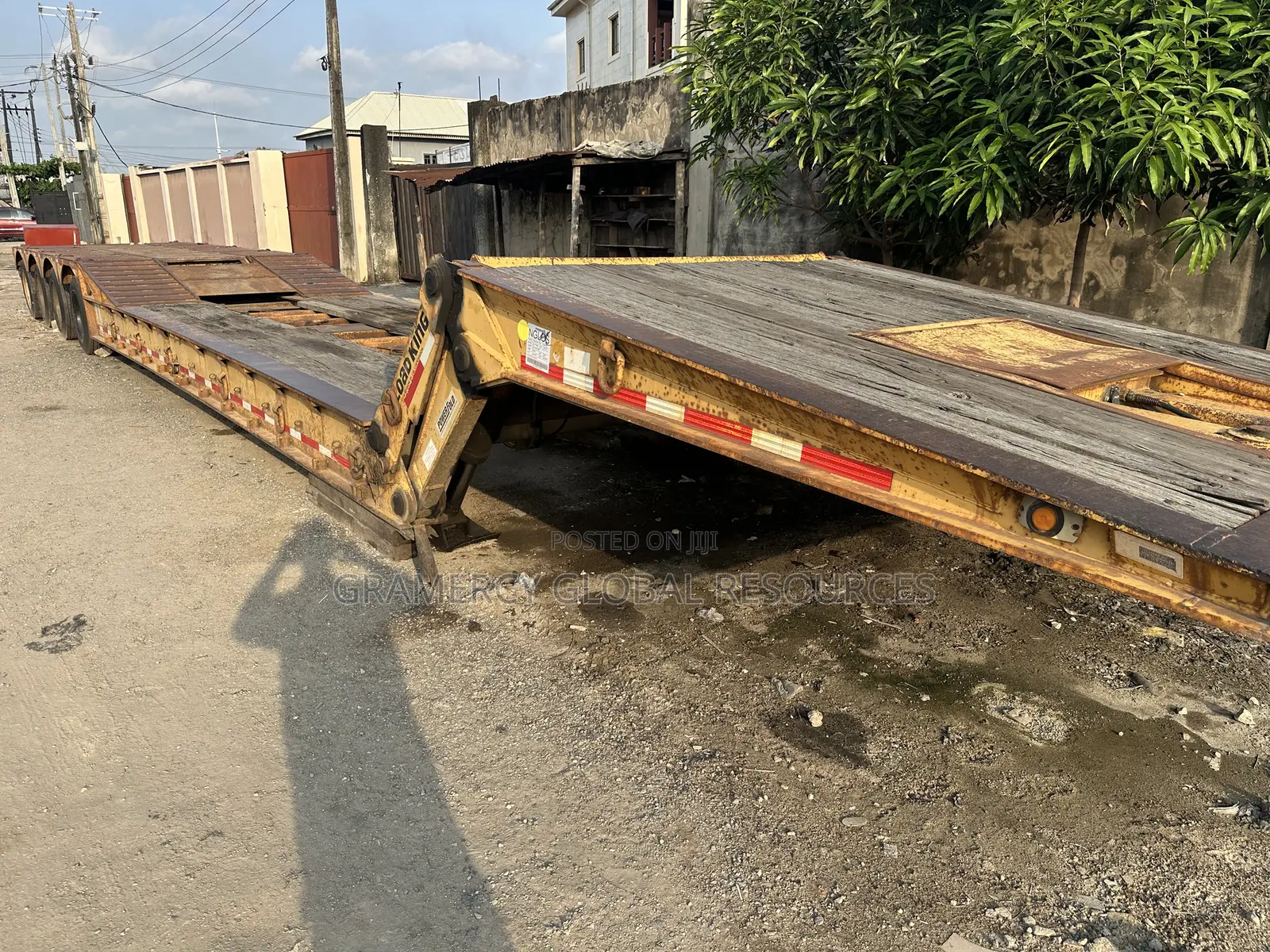 Foreign Used 100 Tons Low Bed Semi Trailer- Front Loader