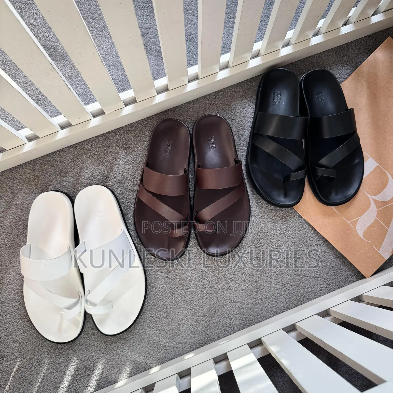 Original Zara Cover Leather Slippers