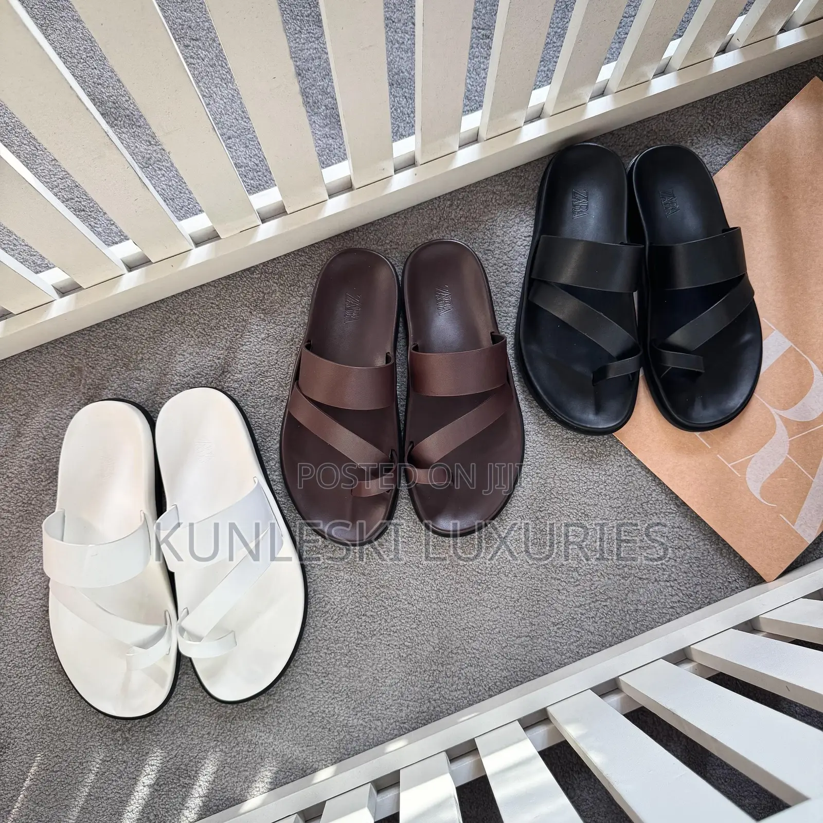 Original Zara Cover Leather Slippers