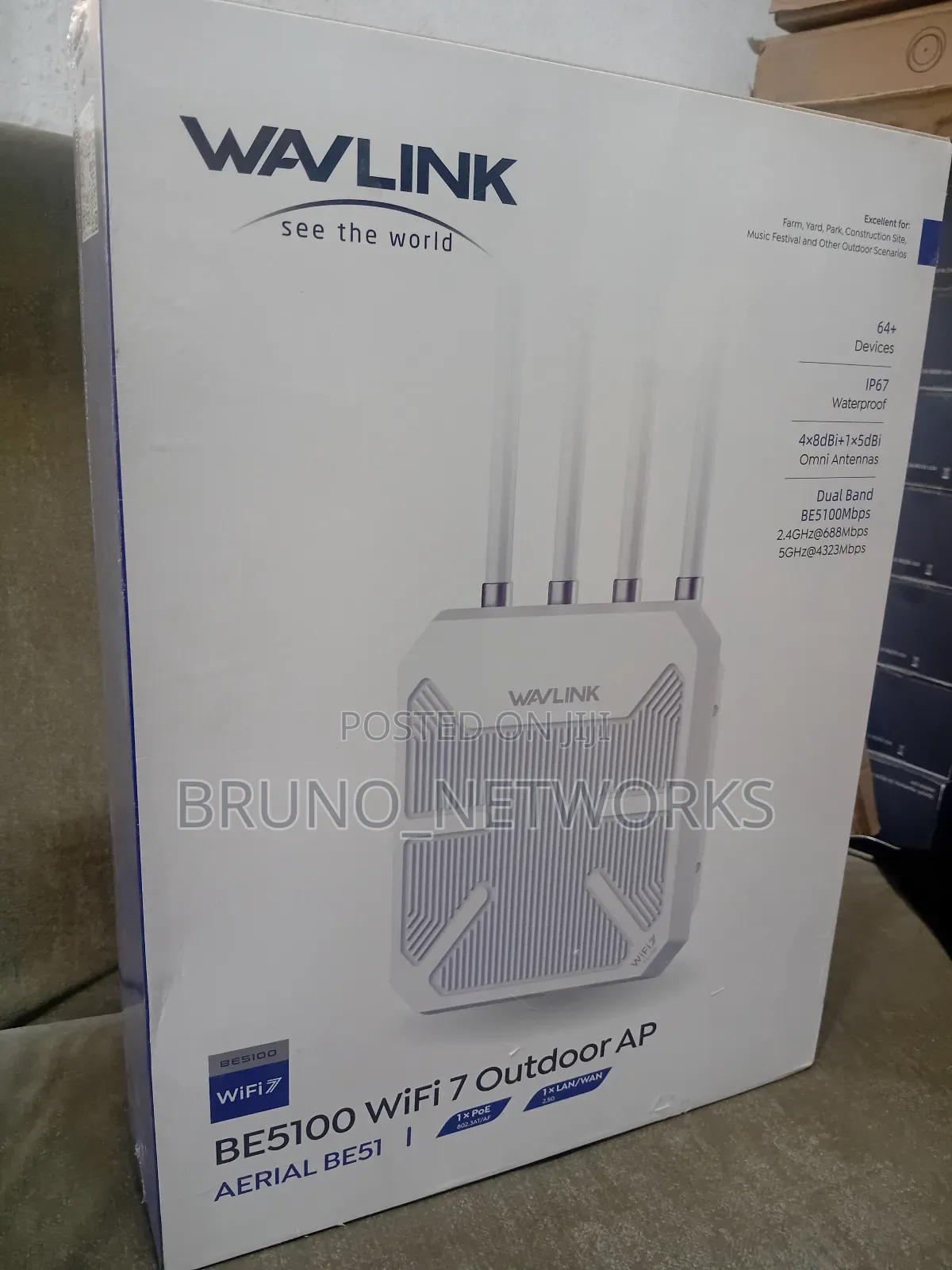 Wavlink Be5100 Wifi 7 High Fast Network/Speed Outdoor Ap| Latest Model