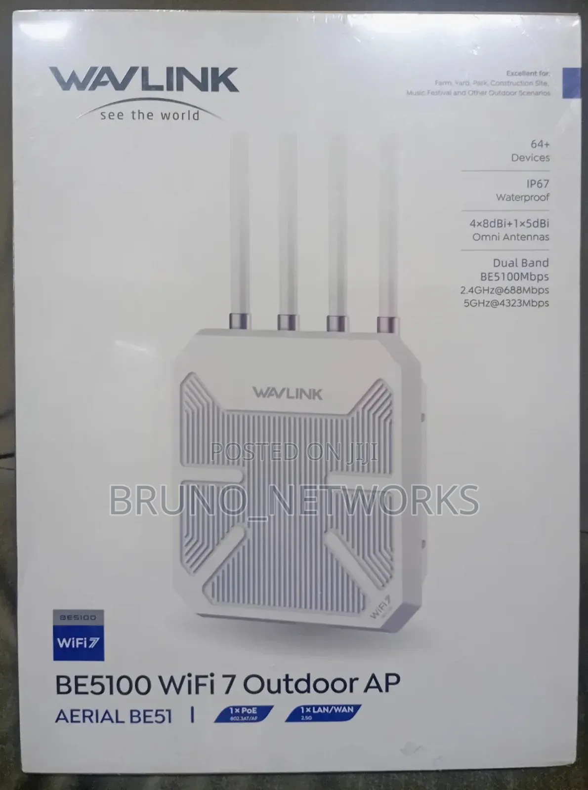 Wavlink Be5100 Wifi 7 High Fast Network/Speed Outdoor Ap| Latest Model