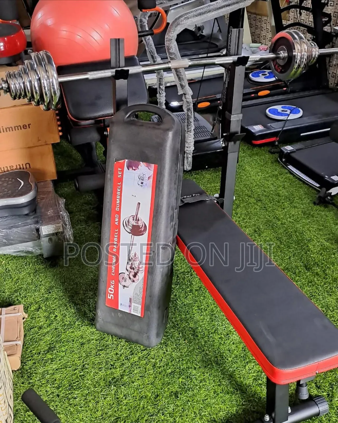 50kg Chrome Dumbbell/Barbell Set