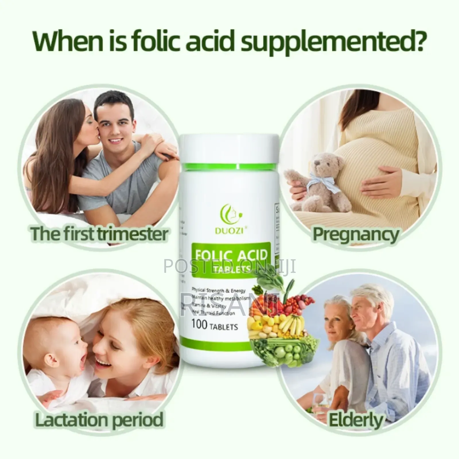 Folic Acid Tablets by 100 Pieces