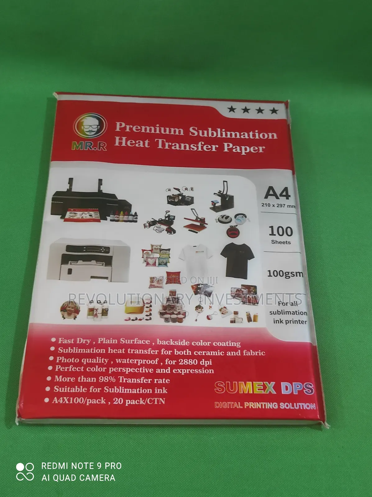 Sublimation Paper A4 Pink/Blue Back