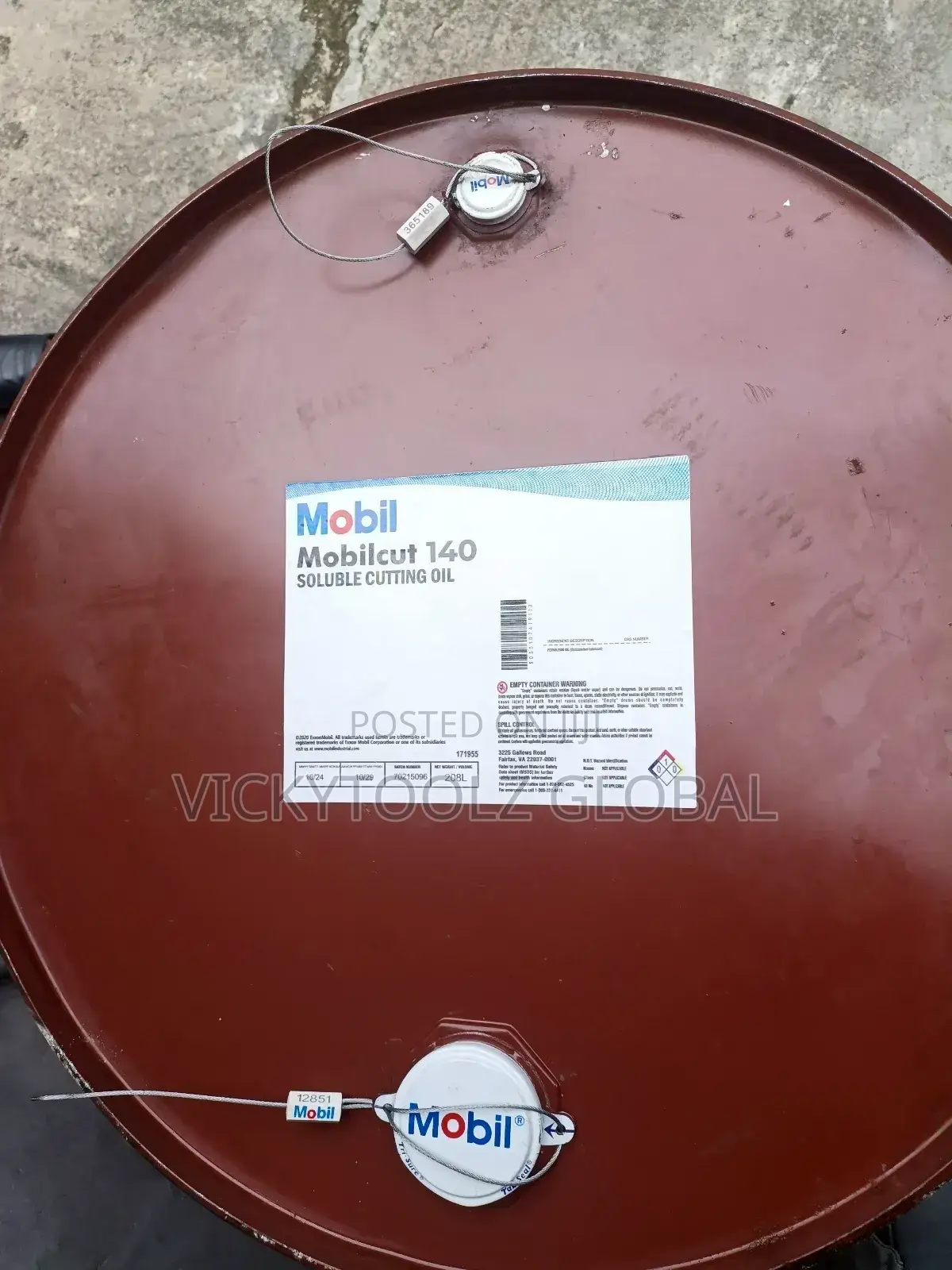 Mobil Mobilcut140 Soluble Cutting Oil 208liters