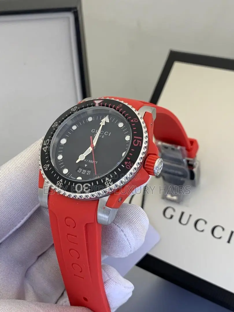 Quality Luxury Gucci Unisex Rubber Strap Wrist Watch