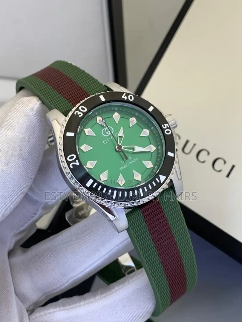 Quality Luxury Gucci Unisex Rubber Strap Wrist Watch