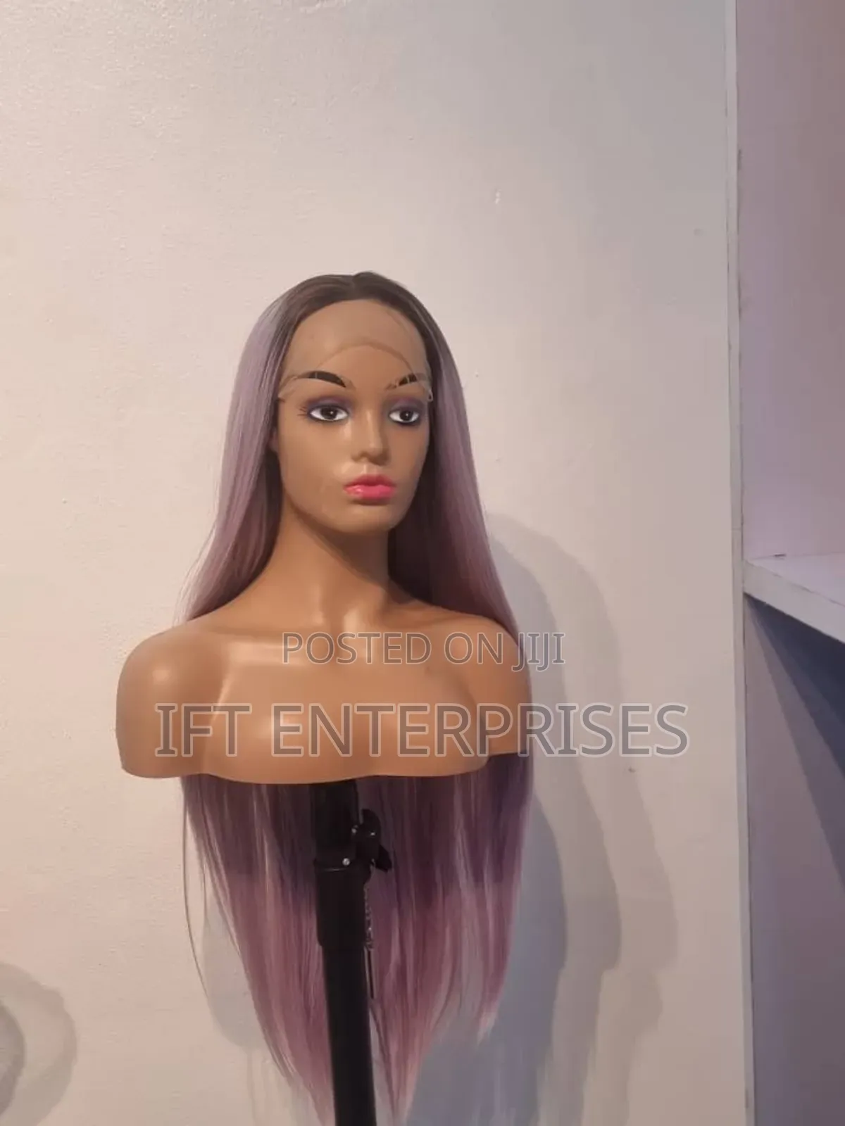 13 by 3 Full Lace Frontal Lilac Ombre Human Hair Wig