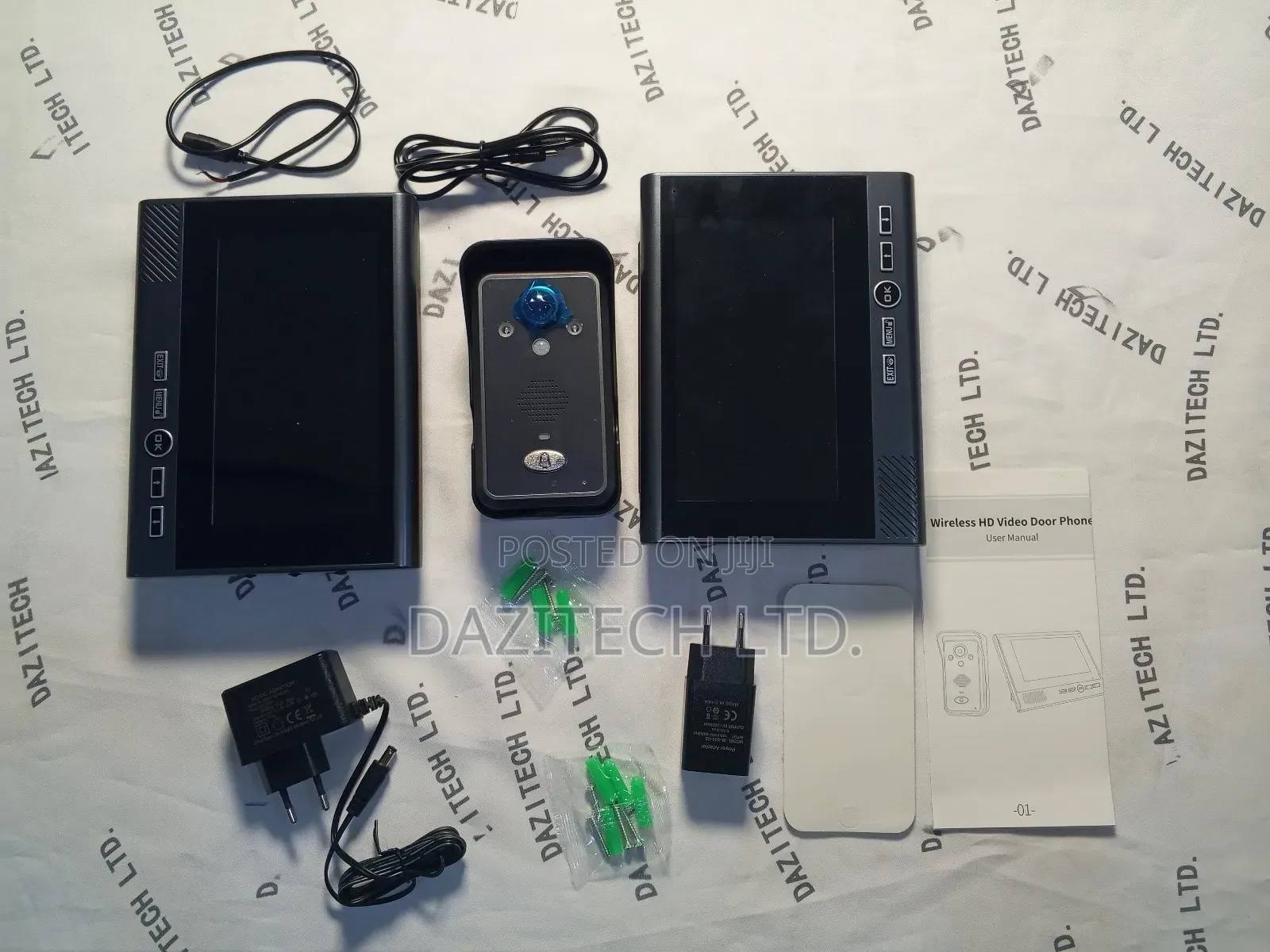Tuya Wireless Video Doorbell With 2 Monitor