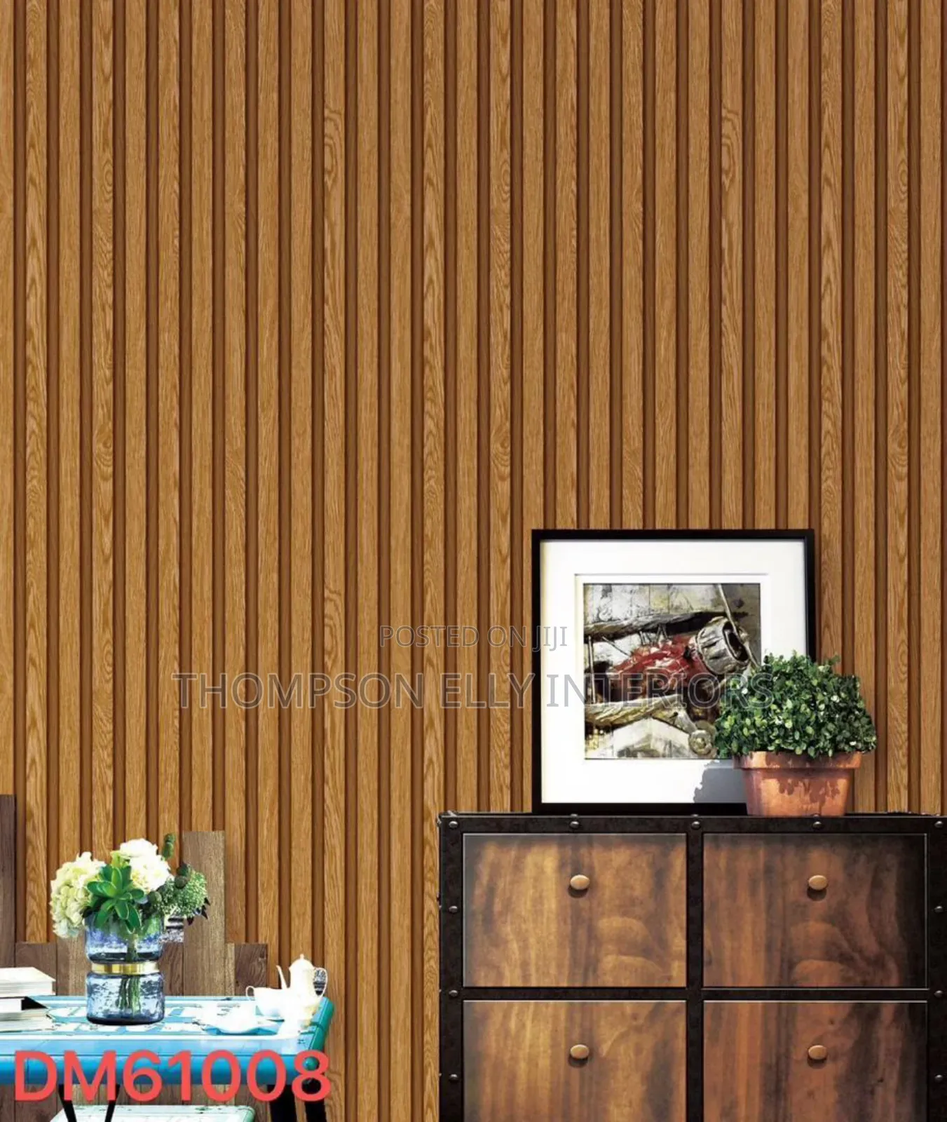 3d Fluted Panel Wallpaper