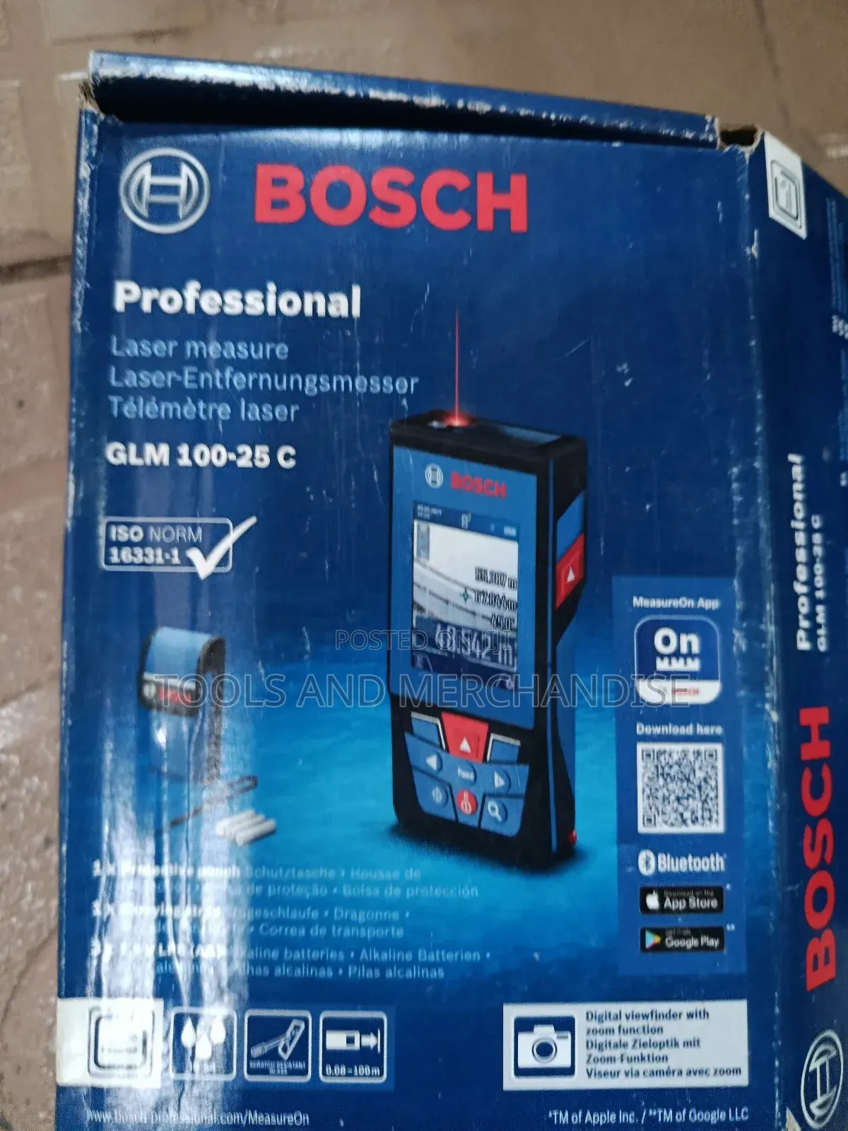 Bosch Digital Laser Distance Meter (Glm 100-25 C)