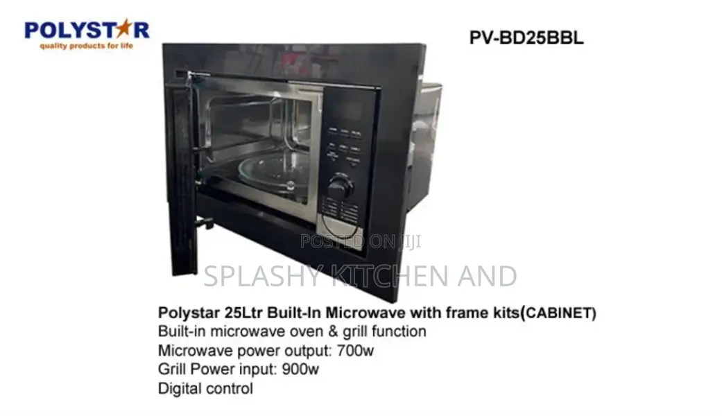 Polystar 25l Built-in Digital Microwave Oven With Grill
