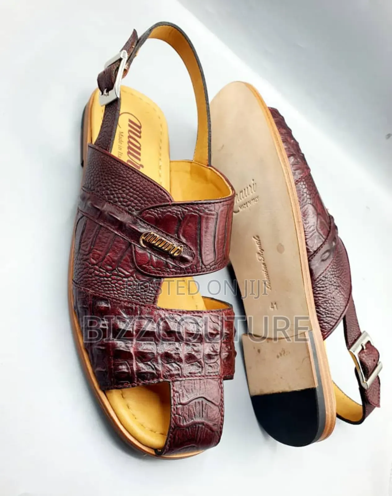 Original Italian Mauri Leather Sandals Available in Store