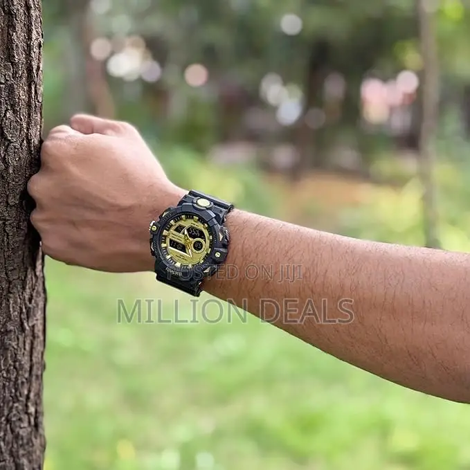 Rubber Strap Sport Men's Waterproof Wrist Watch