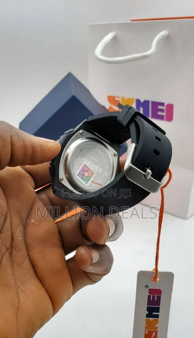 Black Blue Unique Men's Sport Wrist Watch