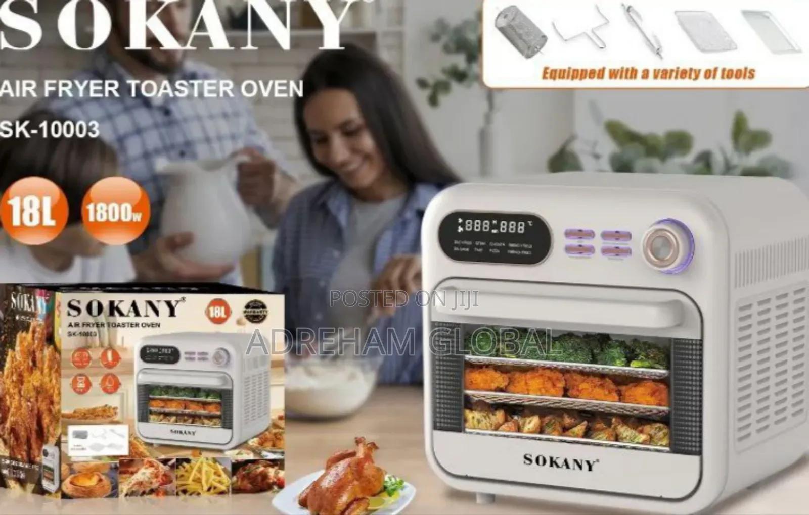 18liters Standard Sokany Oven/ Toaster 1800watts