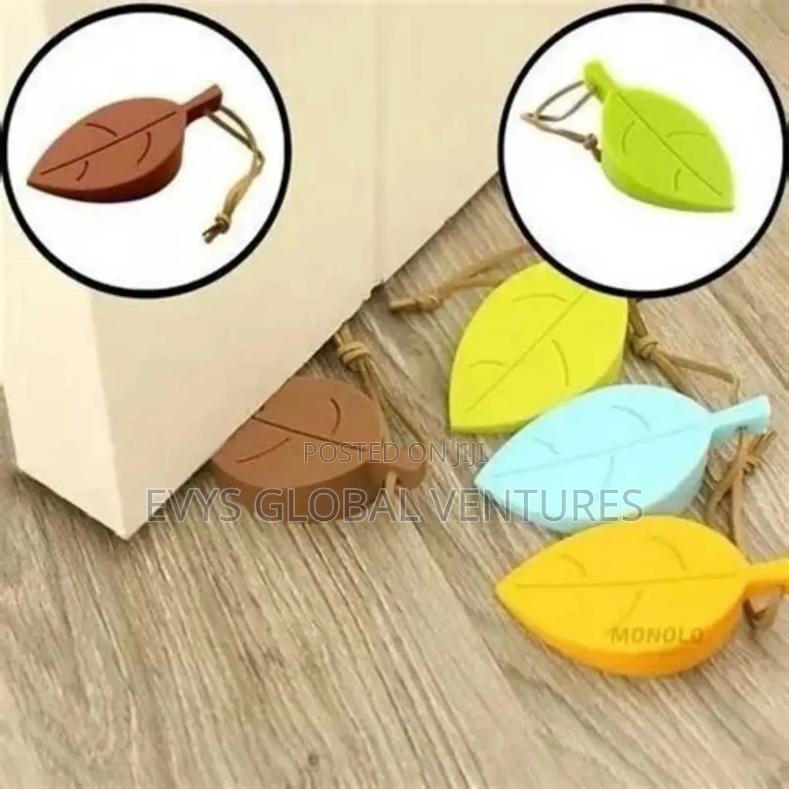 4 Pieces Silicon Leaf Design Door Stopper