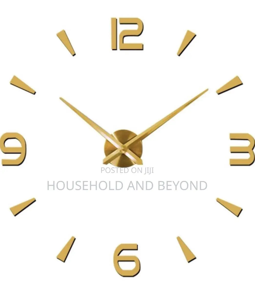 3d Diy Wall Clock Sticker Number and Nutod Spike Design