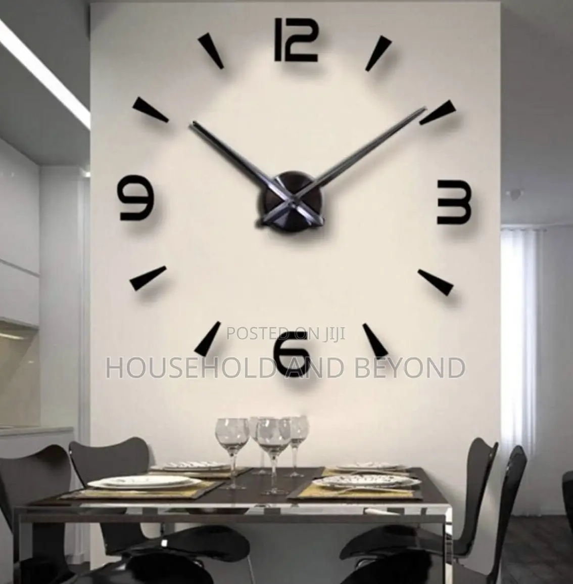 3d Diy Wall Clock Sticker Number and Nutod Spike Design