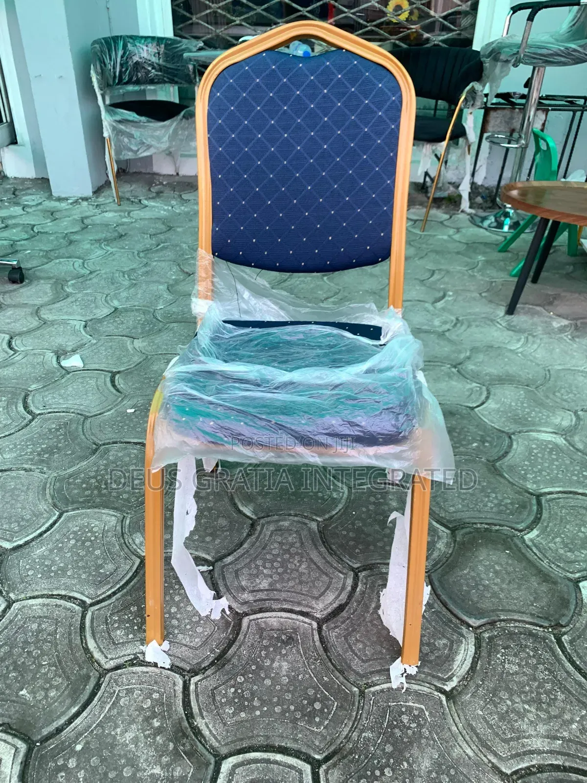 Blue Banquet Chair