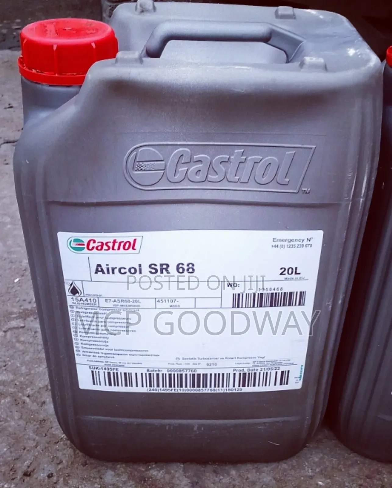 Castrol Aircol Sr 68 Compressor Oil
