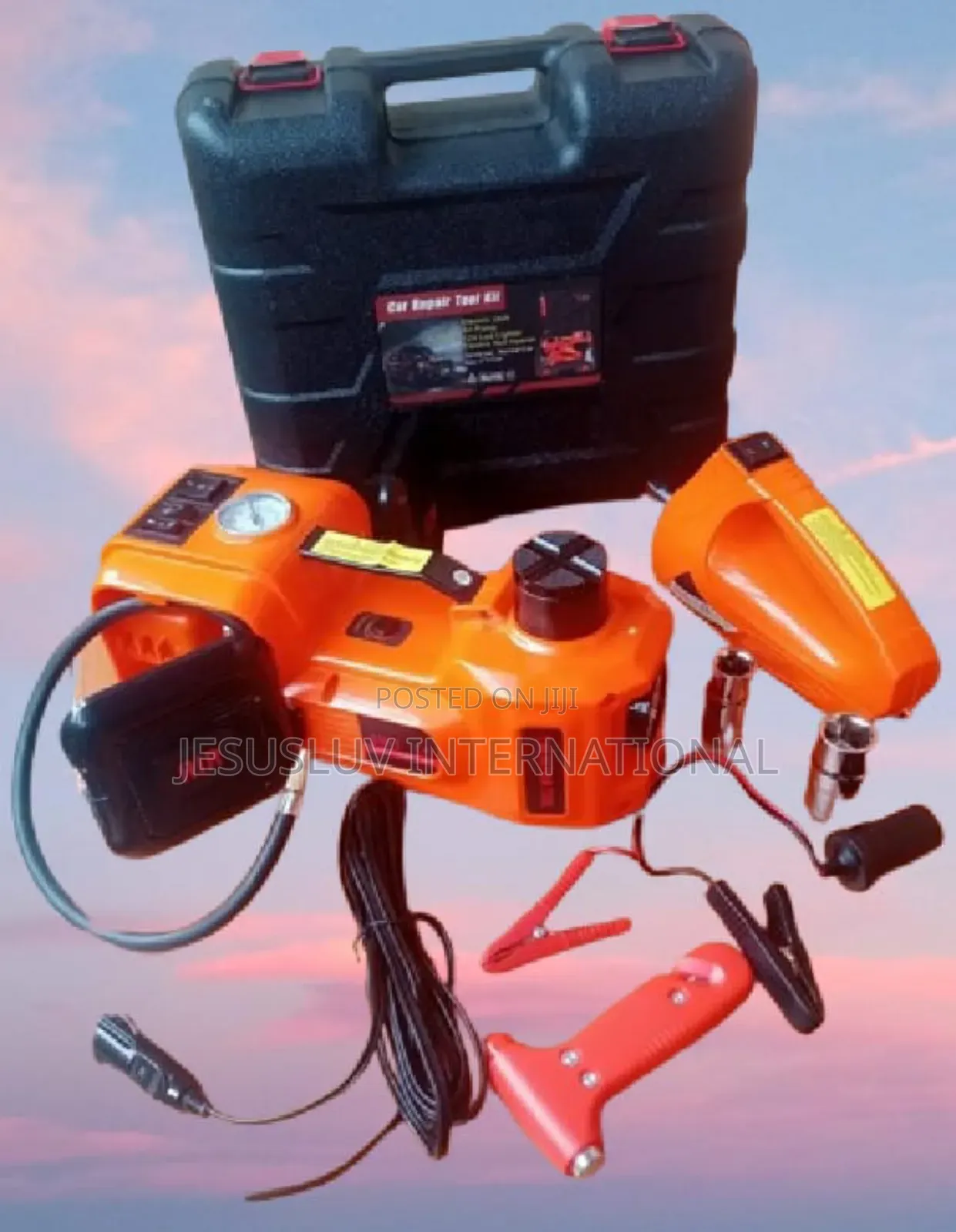 12v Dc 5 Tons 3 in 1 Electric Hydraulic Jack, Tire Pump and Wrench
