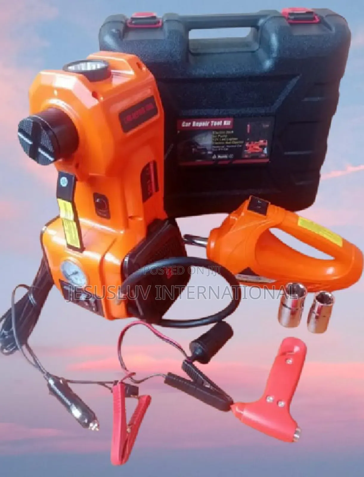12v Dc 5 Tons 3 in 1 Electric Hydraulic Jack, Tire Pump and Wrench