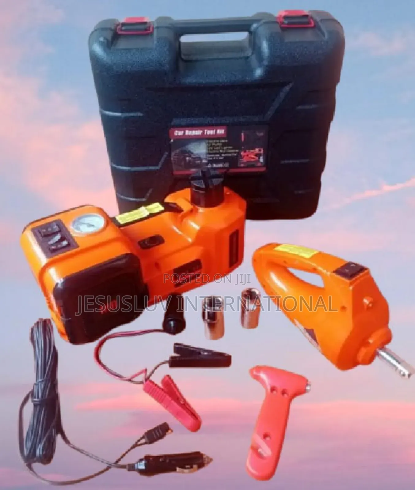 12v Dc 5 Tons 3 in 1 Electric Hydraulic Jack, Tire Pump and Wrench