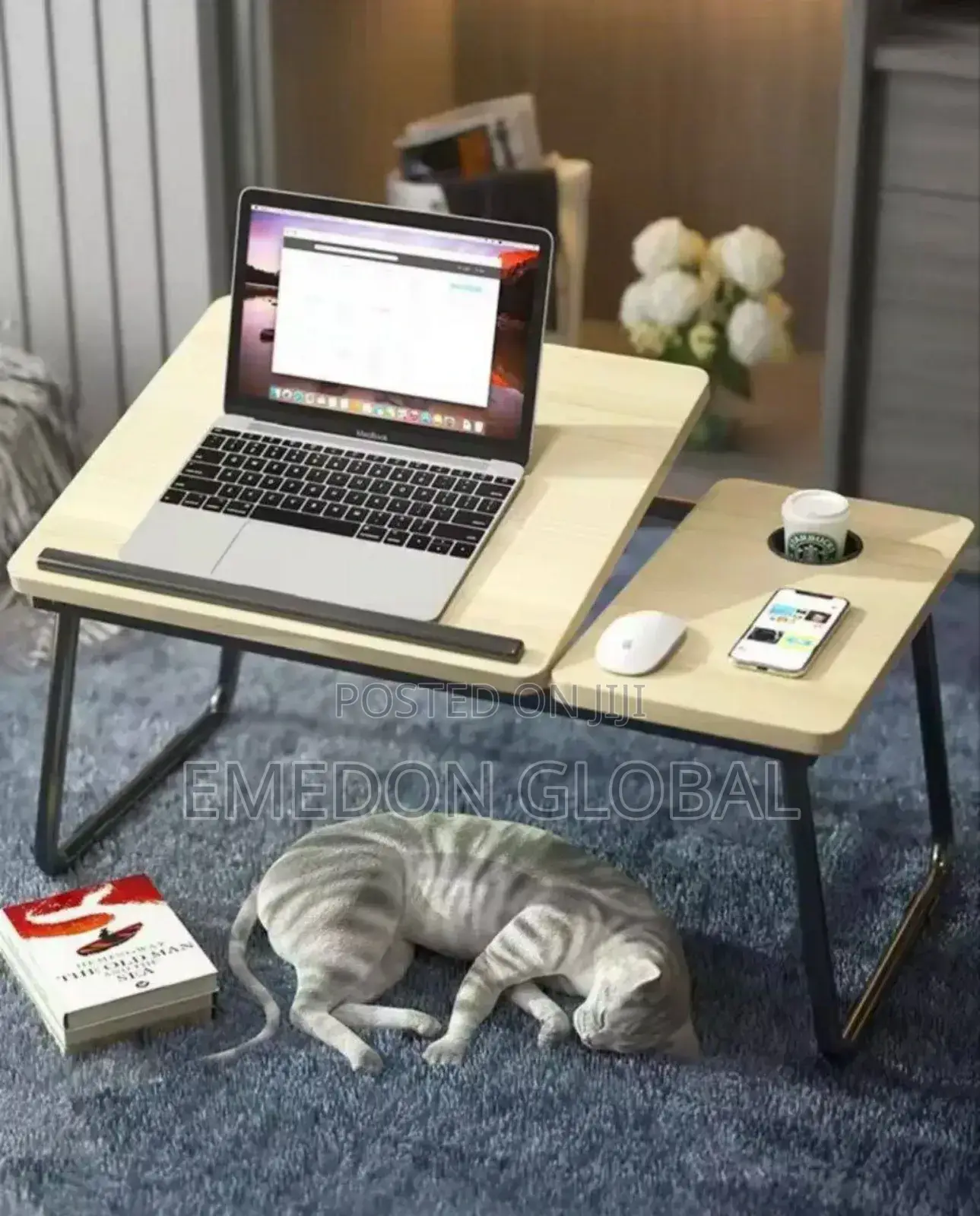 Integrated Foldable Table With Adjustable Height