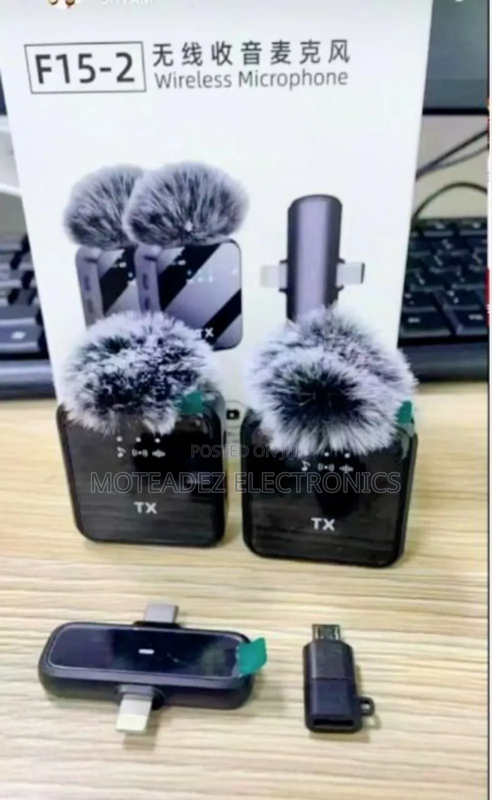 F15-2 (2in1)Dual Receiver Professional Wireless Mic for Android/iPhone