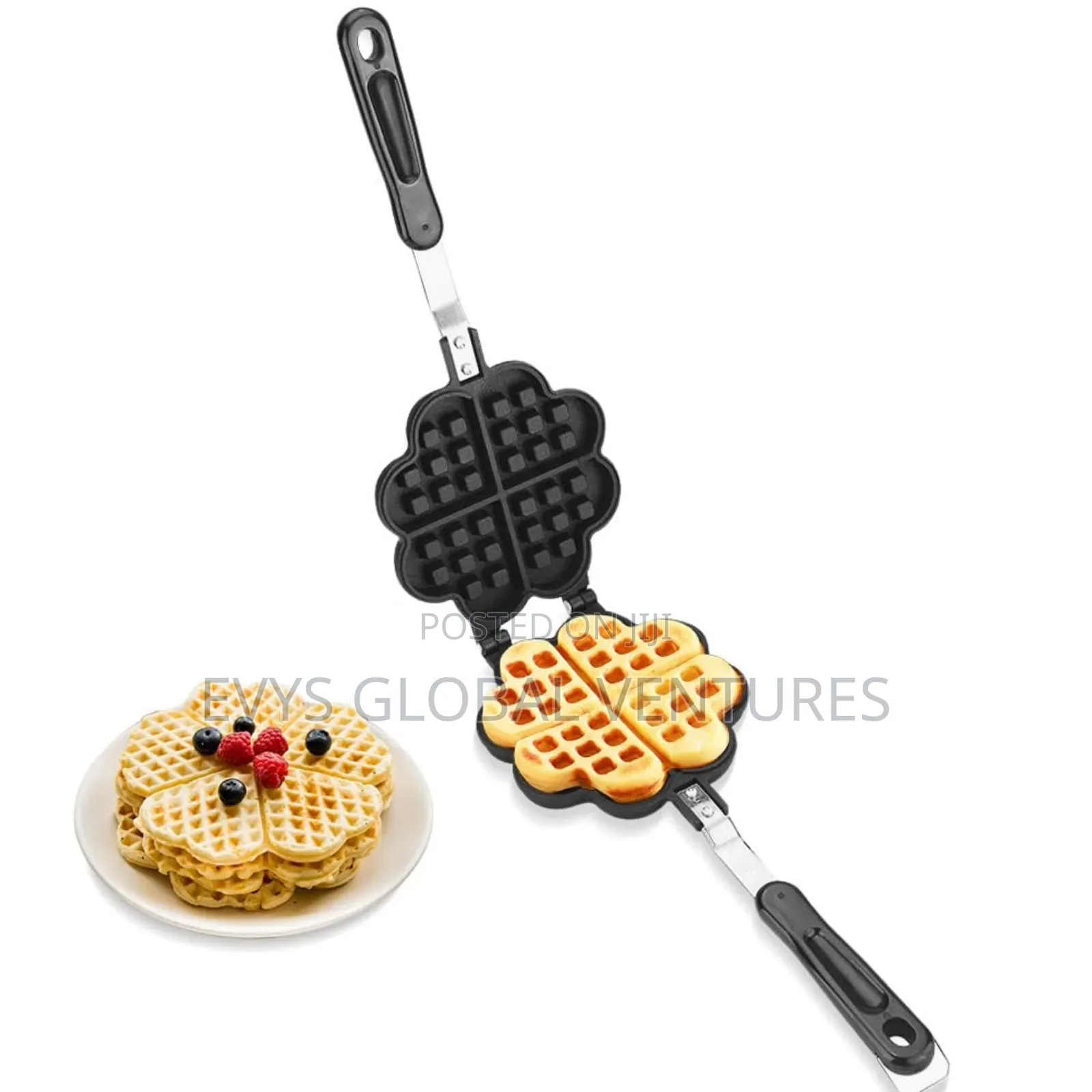 Heart Shaped Non-stick Manual Waffle Maker