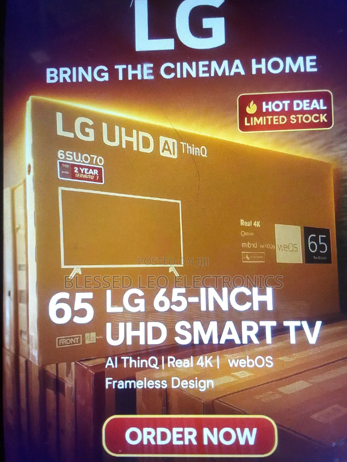 65 Inches With Ultimate Gameplay True Cinema Experience