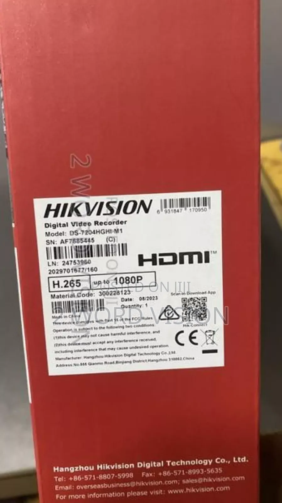 4channel DVR Upto 2mp With Audio Recording Hikvision