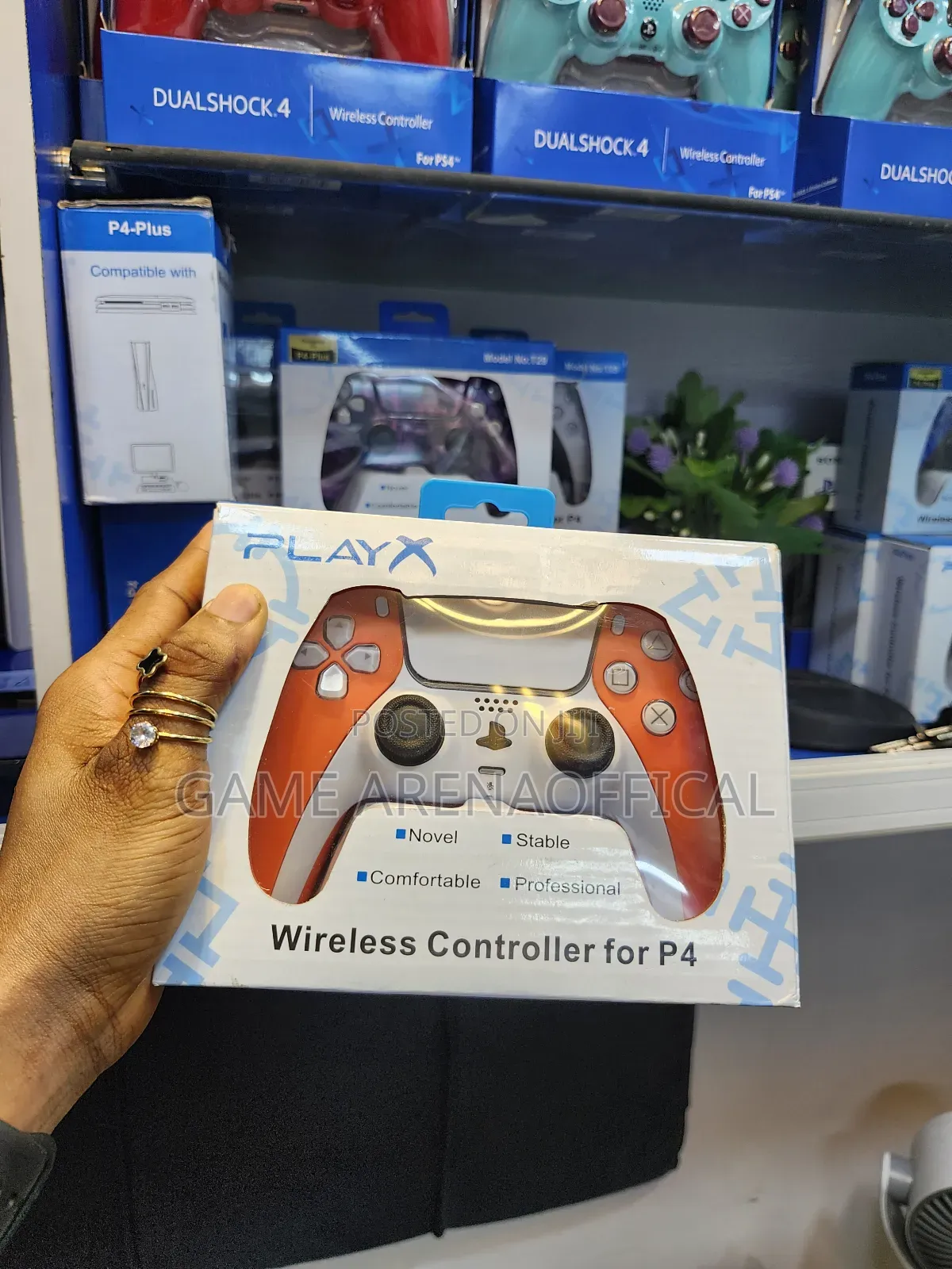 Playx Orange/White Ps4 Pad – Stylish Reliable
